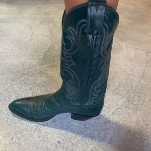 Vintage Emerald Cowboy Boots
